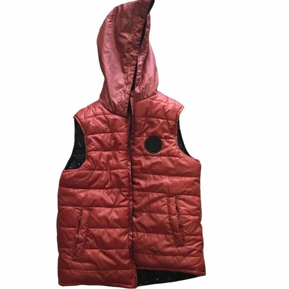 3 pommes boys hooded puffer vest - Picture 1 of 6